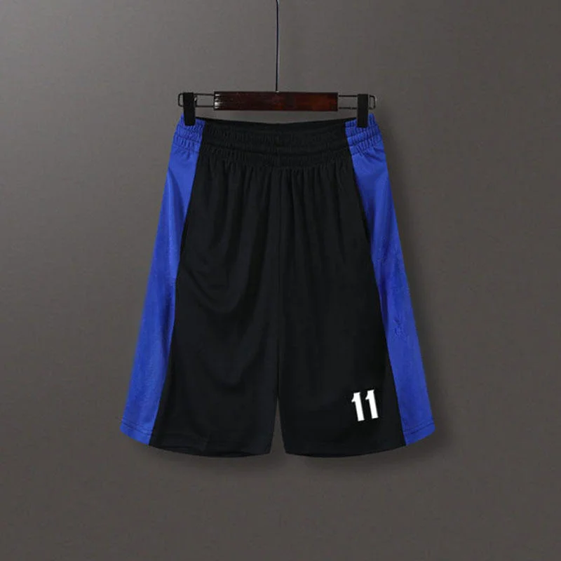 Sommer-Sonderangebot Herren Lila-Gelbe Basketball-Shorts mit Seitenstreifen, Atmungsaktives Mesh-Gewebe, Elastischer Bund, Fünf-Punkt-Shorts – Detail 9
