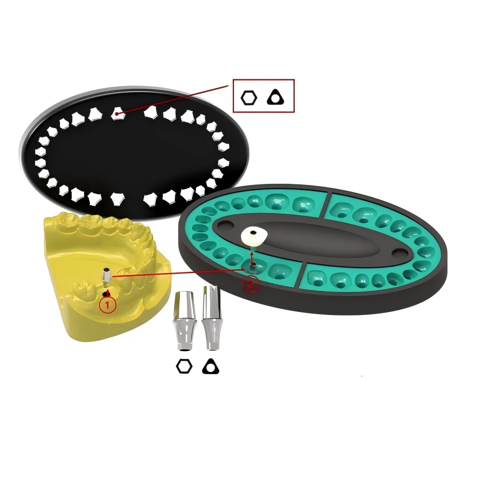 Dental Lab Gingival Cuff Molder Silicone Plate For Implant Abutment Cervico System Compatible Straumann OSSTEM Dentium Nobel