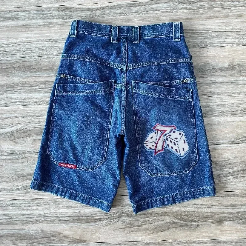 Y2k jnco Retro Hip Hop Denim Shorts 2024 Sommer neue Slim Fit Street Goth Sports horts für Männer und Frauen versand kostenfrei Kleidung