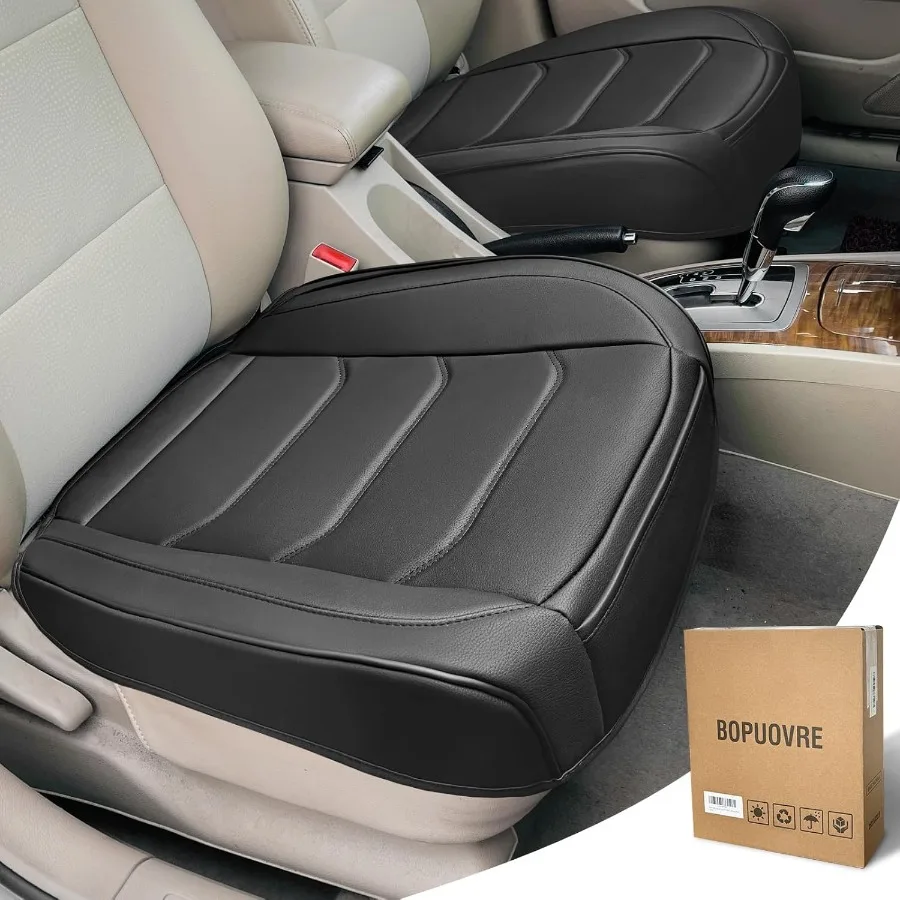 

Car Seat Cover for Luxury Comfort PU Leather AntiSlip Full Wrap Protection with Storage Pocket for Bottom Cushion Universal Fit