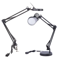 8X 10X 15X 20X  2 IN 1 Magnifying Glasses With Clamp Table USB Magnifier For Welding Reading PCB Repair