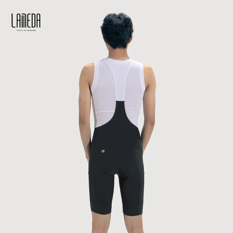 LAMEDA Men's Summer Cycling Bib Shorts Lightweight Padded Uv Protective Sports Cycling Apparel With Side Pockets For Max Comfort