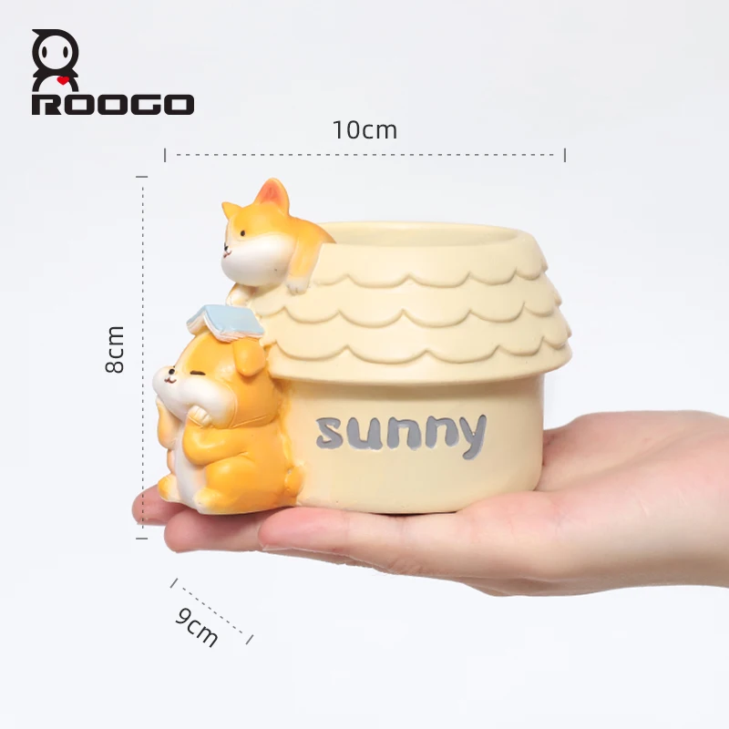 Eco-Friendly Cartoon Animal resinss Floor Garden Pots for Home Balcony Succulent Plant Arrangements