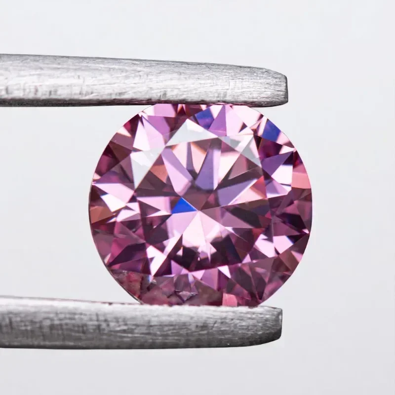 Moissanite Stone Oval Cut Light Purple Color with Certificate for Jewelry DIY Making, Hardness 9.25, Pass Diamond Tester 4