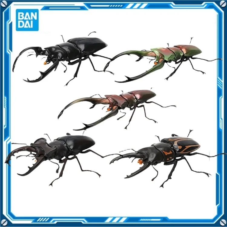 Bandai Twisted Egg Creature Big Picture Deer Horn Worm 7. Beetle Spade Worm Ruchoma symulacja Dekoracja owadów Prezent urodzinowy
