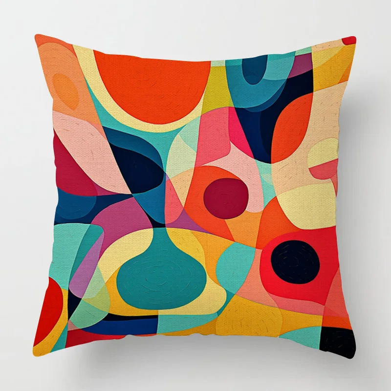 Nordic-style abstract geometric pillow case 50x 50cm fade-proof machine washable home decorations cushion cover