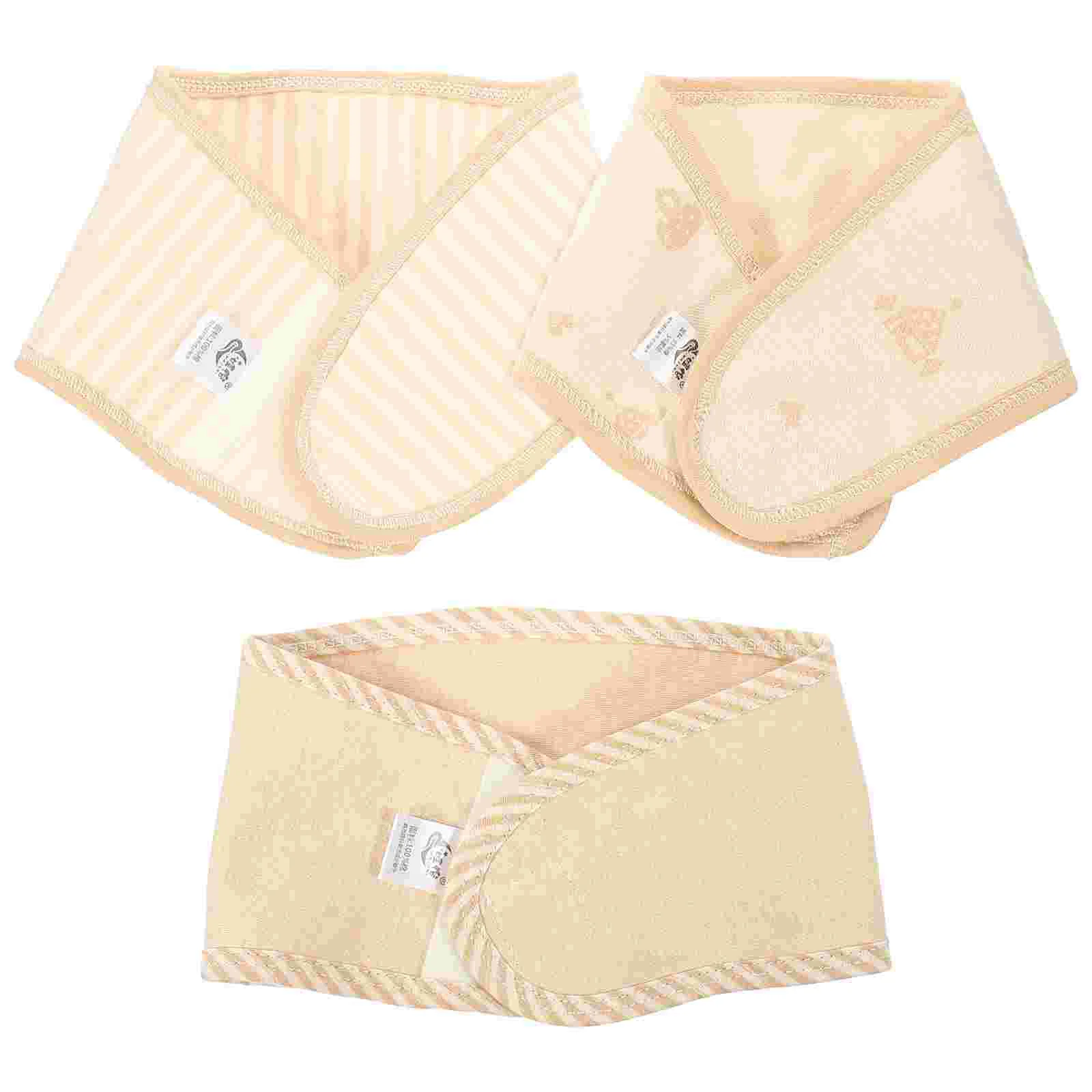 3 Pcs Baby Belly Protector Umbilical Hernia Band Button Cotton Bellies for Newborn Cover