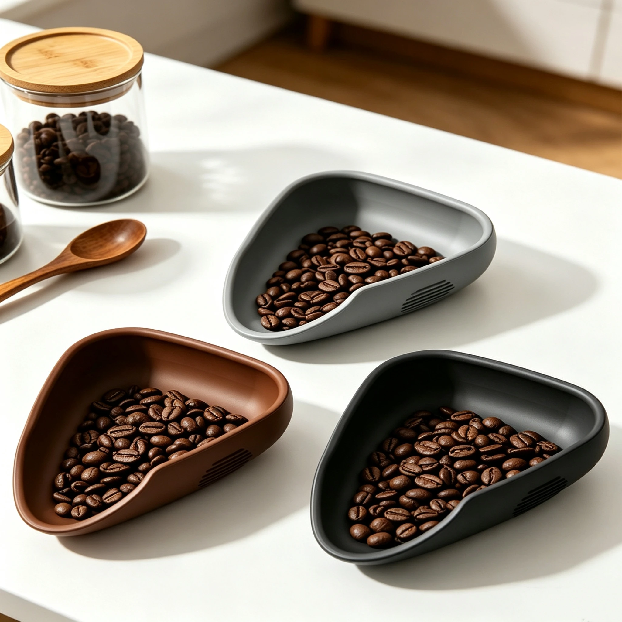 Coffee Bean Dosing Tray Silicone Coffee Bean Weighing Dish for Espresso Small Scoop Plate for Home Barista Coffee Tea Accessory