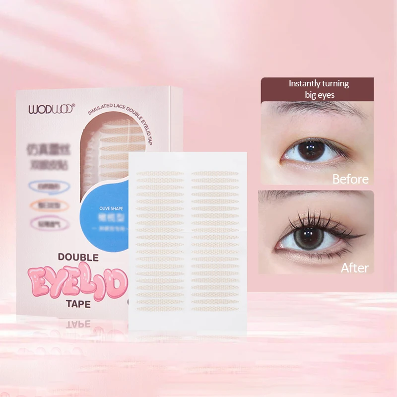 WODWOD แพทช์ตาสองชั้นจำลองธรรมชาติที่มองไม่เห็น ตาบวม ตาเดียว ขยายทั้งสองตา