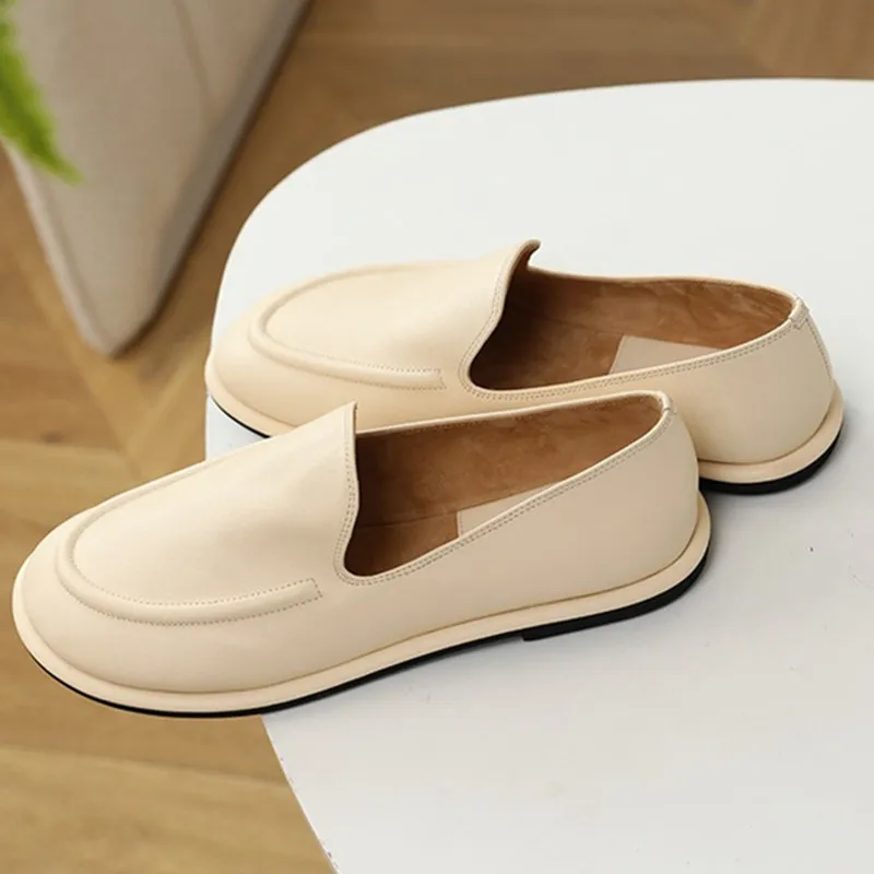 Solid Color Loafers For Women Summer Designer New Brand Round Toe Shallow Flat Female Shoes Concise Outdoor Casual Girls Shoes