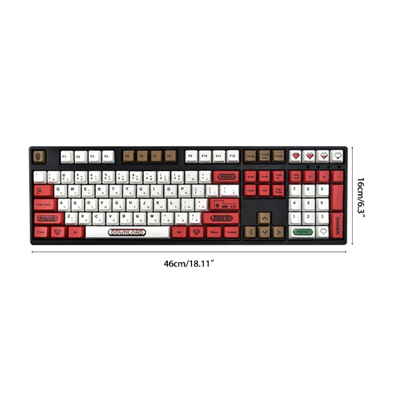 Juego completo teclas doble disparo PBT perfil Cherry 108 teclas para teclado mecánico