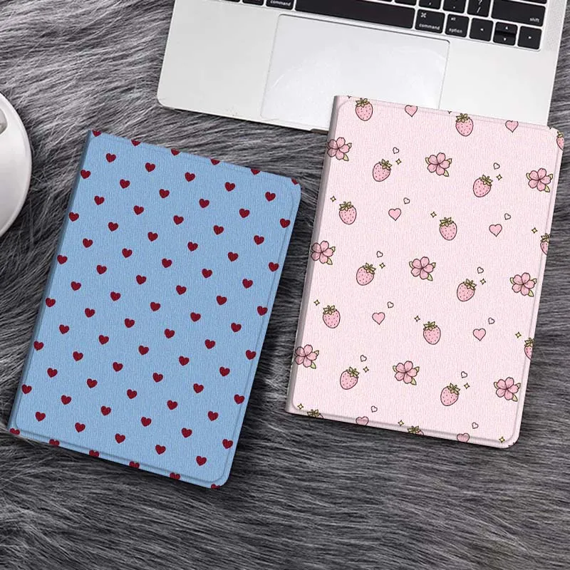 

Cartoon Red Heart Pattern Gift Tablet Case For Samsung Galaxy Tab S7 S8 S9 S10 FE Lite