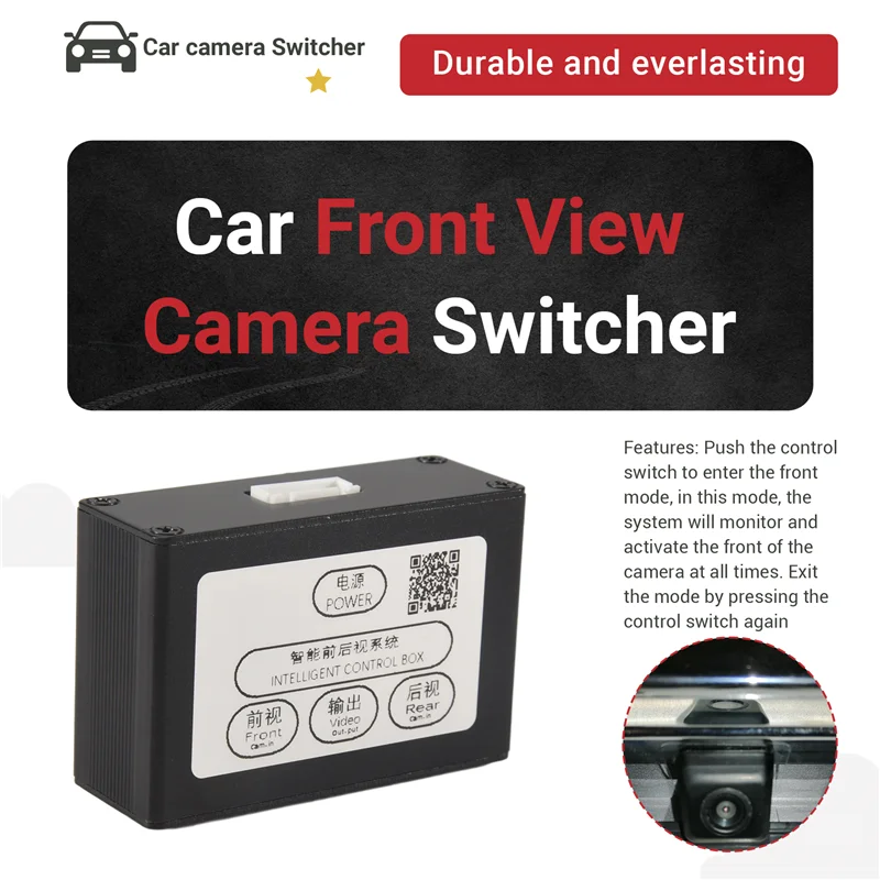 Classy-Car Front View Camera Switcher Parking Camera Converter Front Rear View Video Switch Channel Control Box