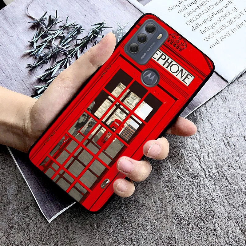 Londonbus Telefooncel Big Ben Telefoon Hoesje Voor Moto E32 E 32S E20 E40 E7 Plus Edge 40 30 Ultra Neo 20 Lite G13 G9plus Gpure Gstylus