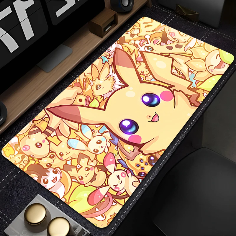 Mouse pad large Gaming Desk Mat Computer Keyboard desk pad Mats Non-slip rubber Game player PC carpet P-Pokemon Mousepad XL XXL