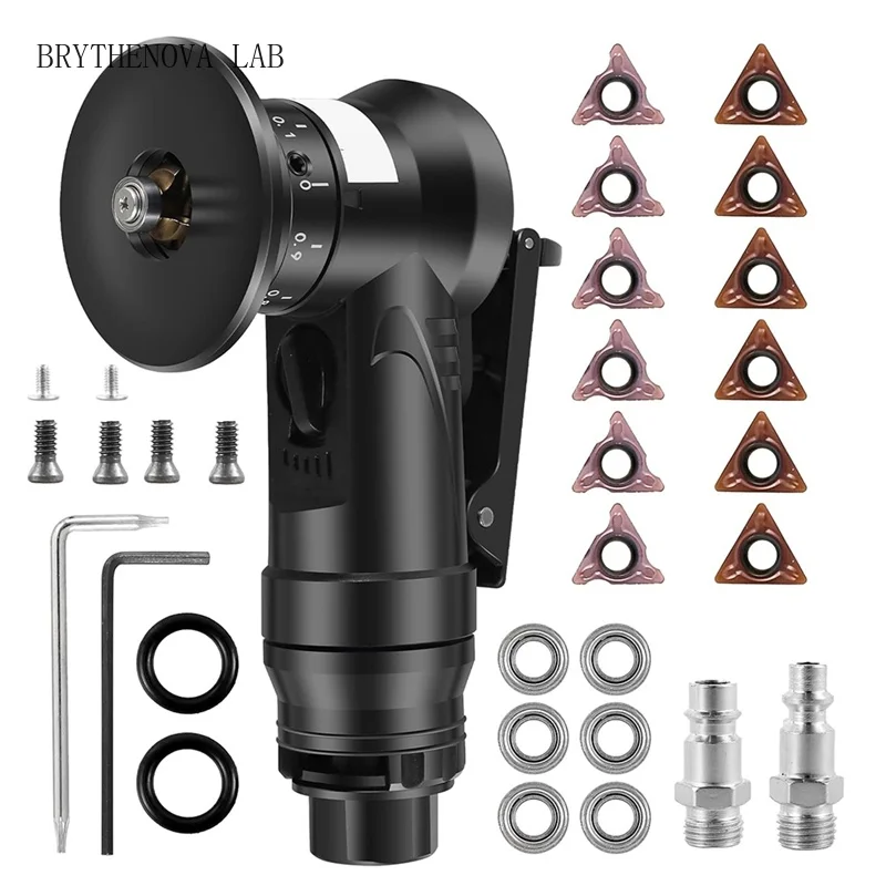 Pneumatic Chamfering Tool, 45 Degree Metal Deburring Chamfering Trimming Machine, Chamfering Machine Arc Edge Beveler Kit