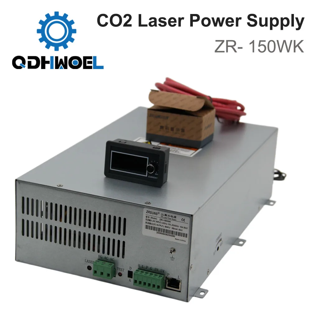 ZR-150WK 220V CO2 Laser Power Supply for 150W Glass Tube Laser Engraving Cutting Machine