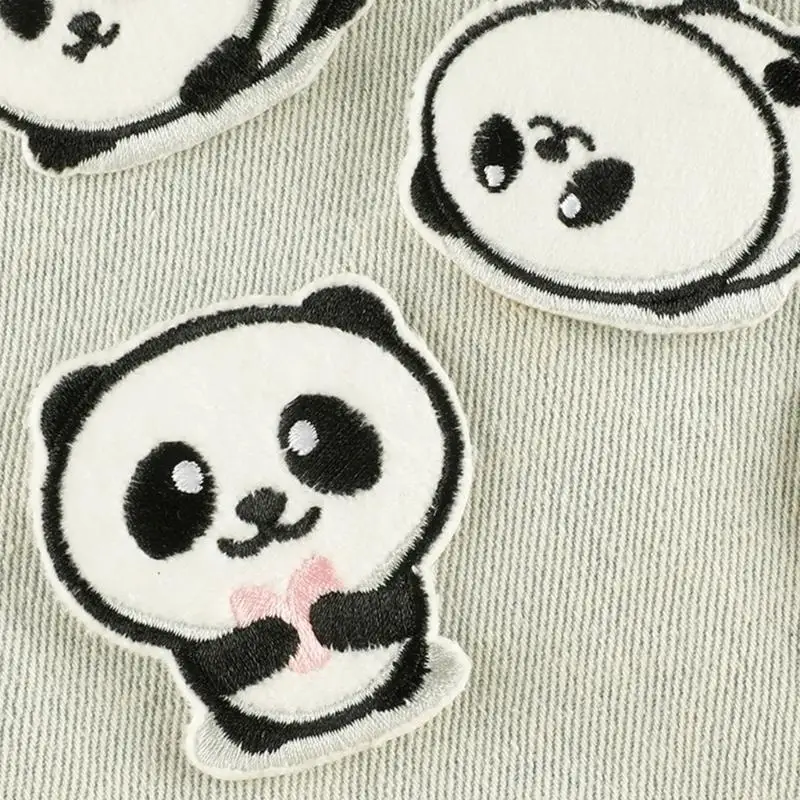 6 Pcs Lovely Panda Sewing Patches Iron on Patches Embroidery Patches for Clothes Y08E - view 5