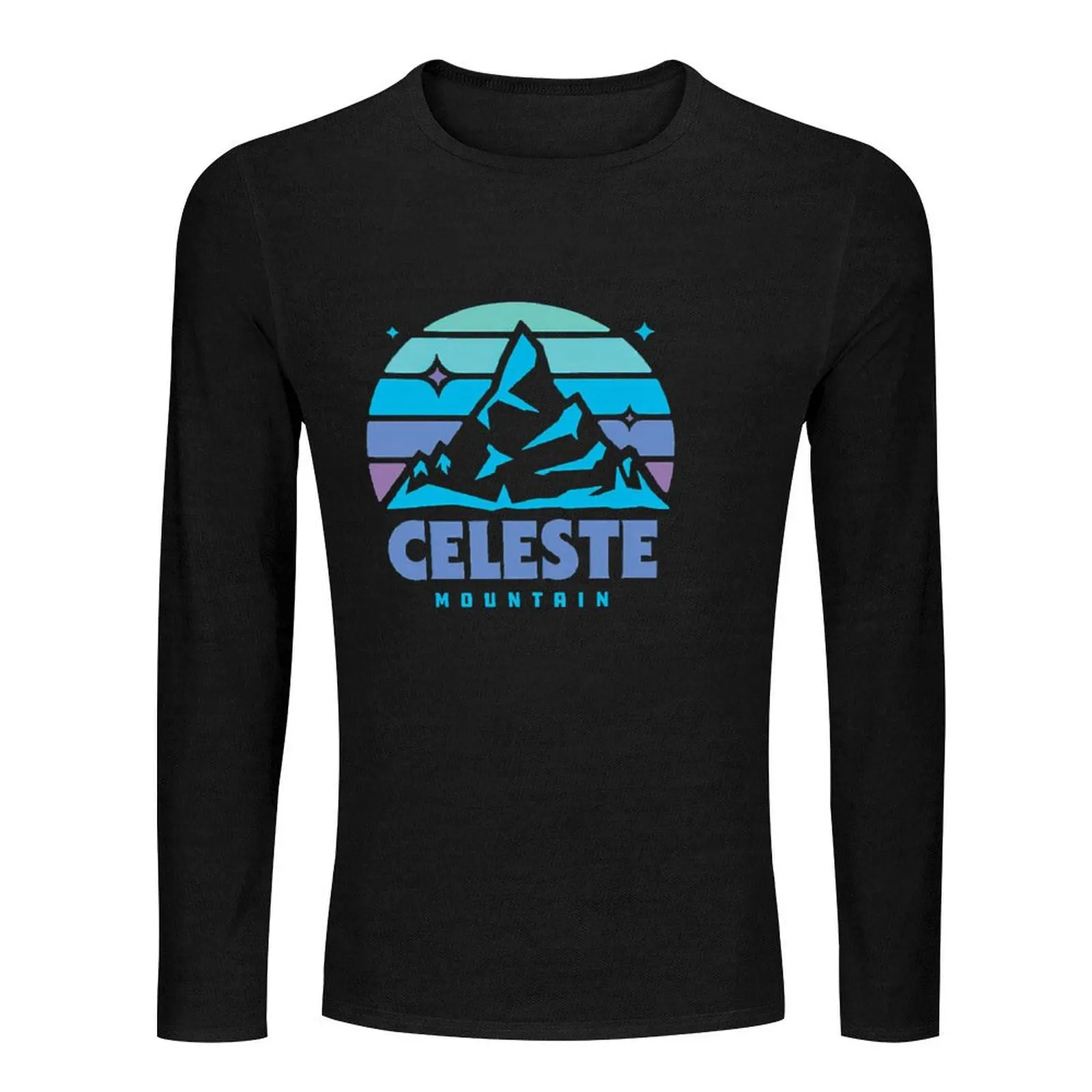 Celeste Mountain Long T-Shirt black t shirts Men's t shirts