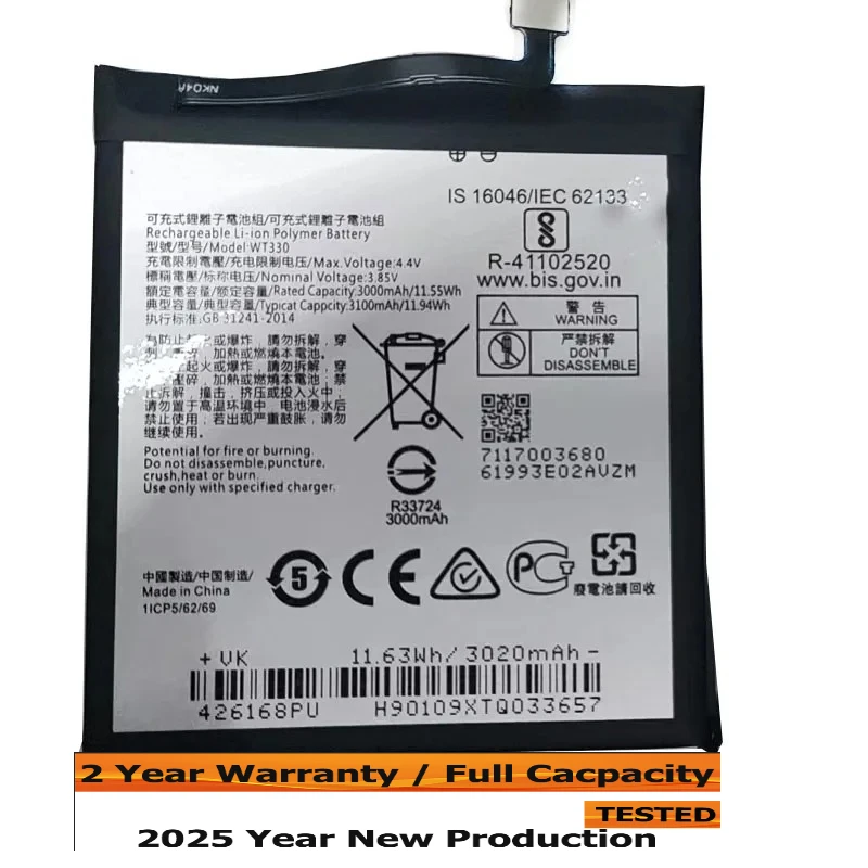 Brand -New WT330 Battery For Nokia 4.2 TA-1149 TA-1150 TA-1157 TA-1152  WT-330 TA-1184 TA133 Replacement