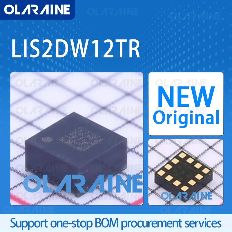 

5/10/100Pcs LIS2DW12TR LGA-12 original 100% new ic chip Accelerometer X, Y, Z I2C, SPI Voltage -3.6 V Current 90 uA