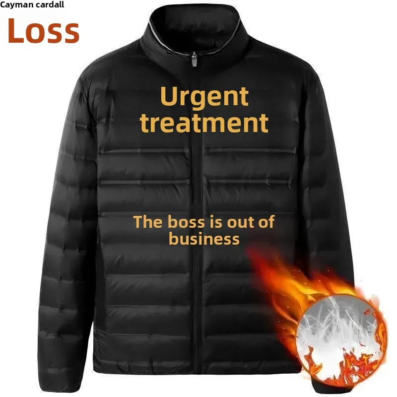 

Ultra-Thin Men's down Cotton Jaet Lightweight Comfortable plus Size Trendy Brand Bamboo Silk Cotton Slim Fit Autumn Coat