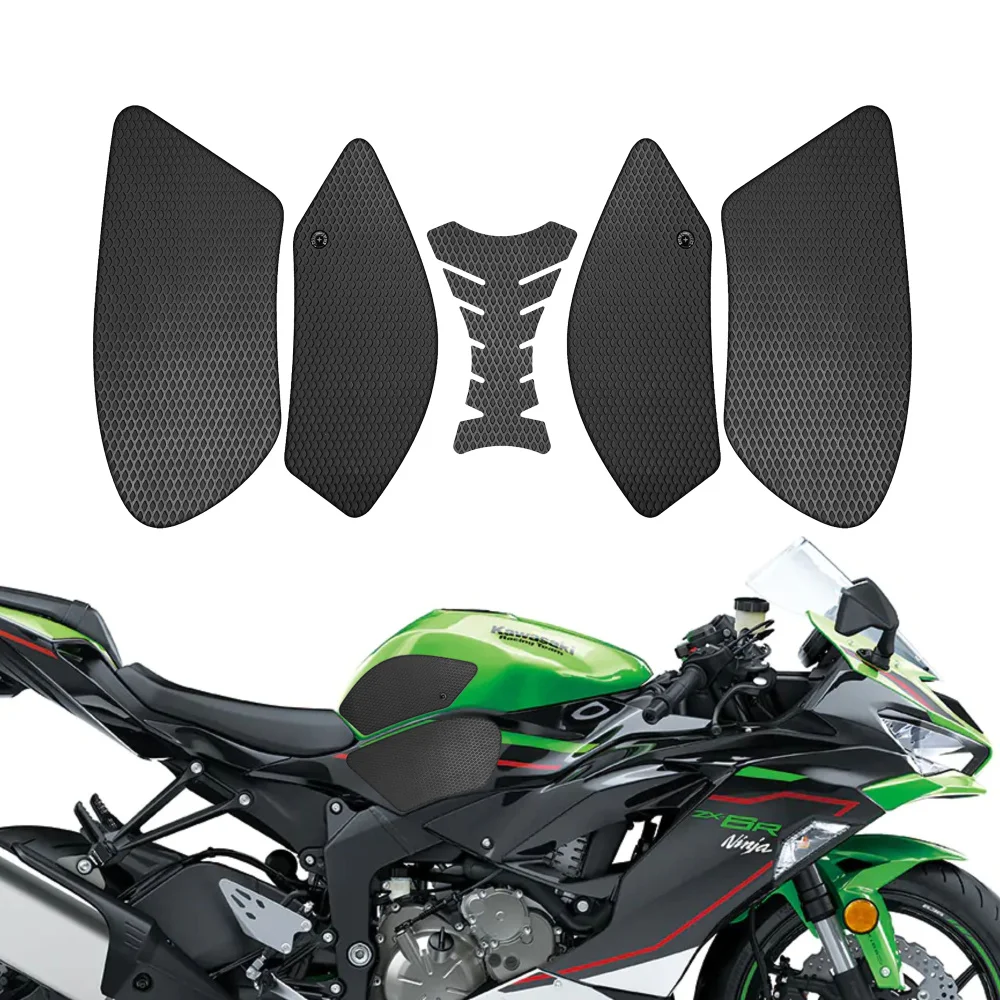 x-t-バイクタンクトラクションパッド滑り止めステッカー-ガソリンタンクニーグリッププロテクター-カワサキ-zx6r-zx636-krt-2013～2025-2026対応