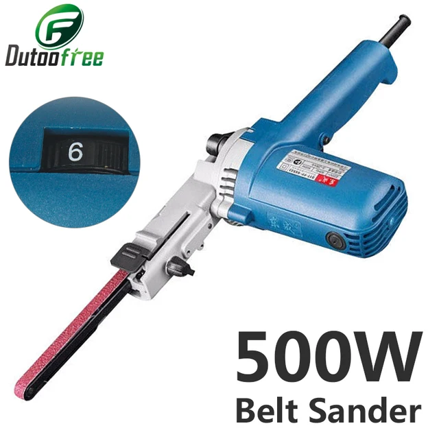 220V 500W szlifierka taśmowa szlifierka taśmowa szlifierka kątowa z taśmami szlifierskimi 9x533mm do drewna metalu DIY szlifierka