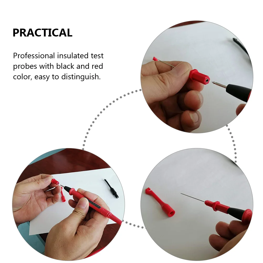 2Pcs Professional Back Probe Circuit Test Needle Kit ABS Insulated Multimeter Leads Automotive Sensor Testing Repair Tool