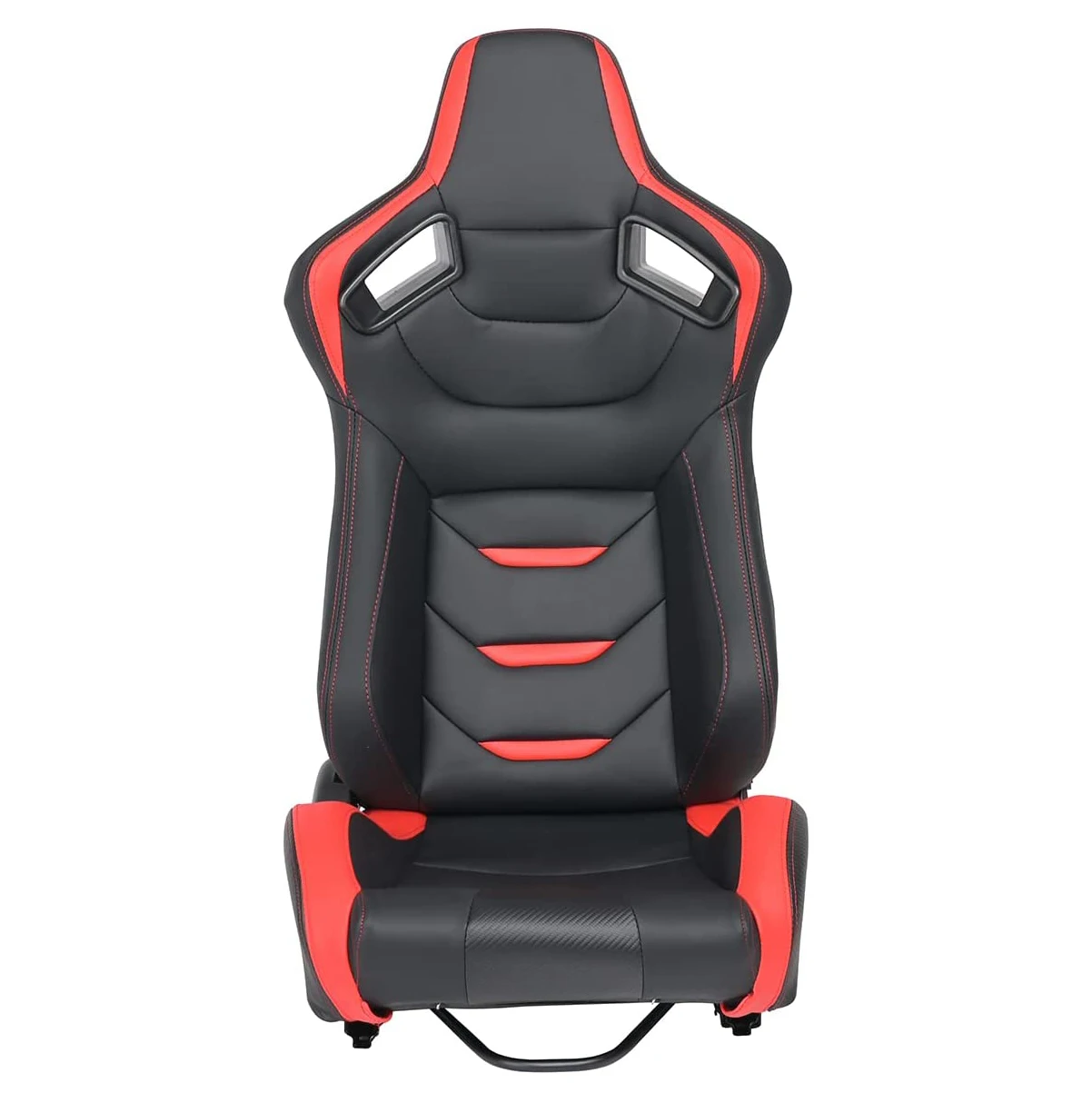 JIABEIR 1054B Red High Quality Leather Adjustable Simulator Sim Bucket Car Racing Seats