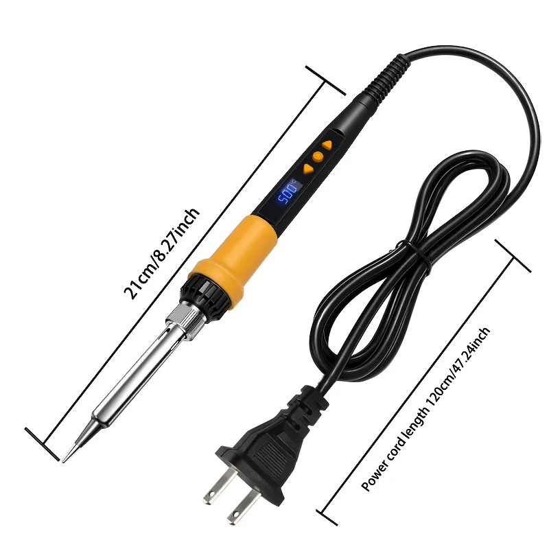 US Standard Digital Display Soldering Iron Set with LED Digital Temperature Control (180-500°C), 15-Second Rapid Heating, PCB Ci view 2