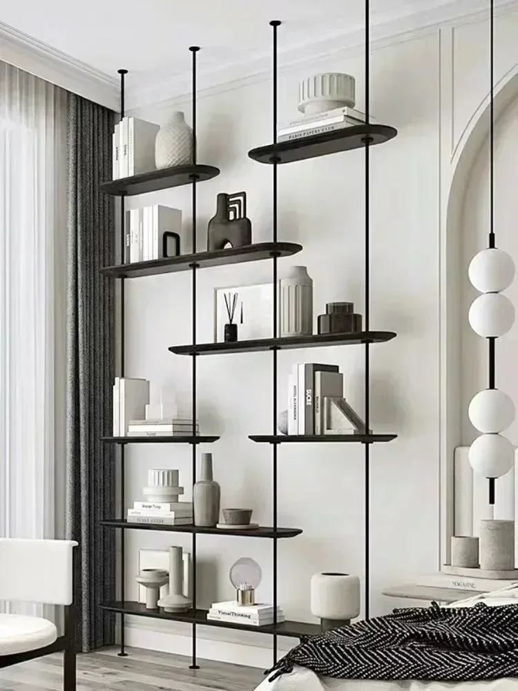 

Modern Iron Art Bookcase Partition Living Room Office Overhead Open Display