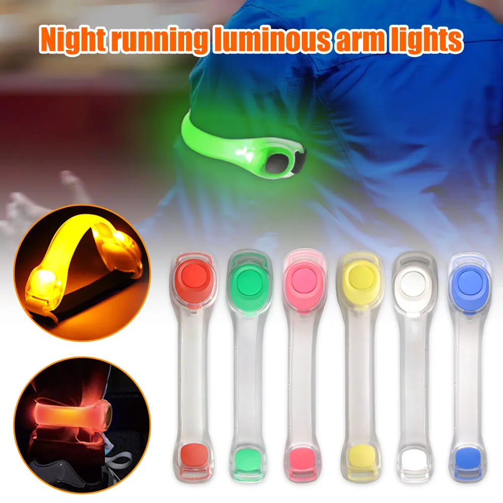 LED Light Up Armband Adjustable Wearable Running Arm Belt Glow The Dark for Running Walking Cycling Concert Roller Skates Light