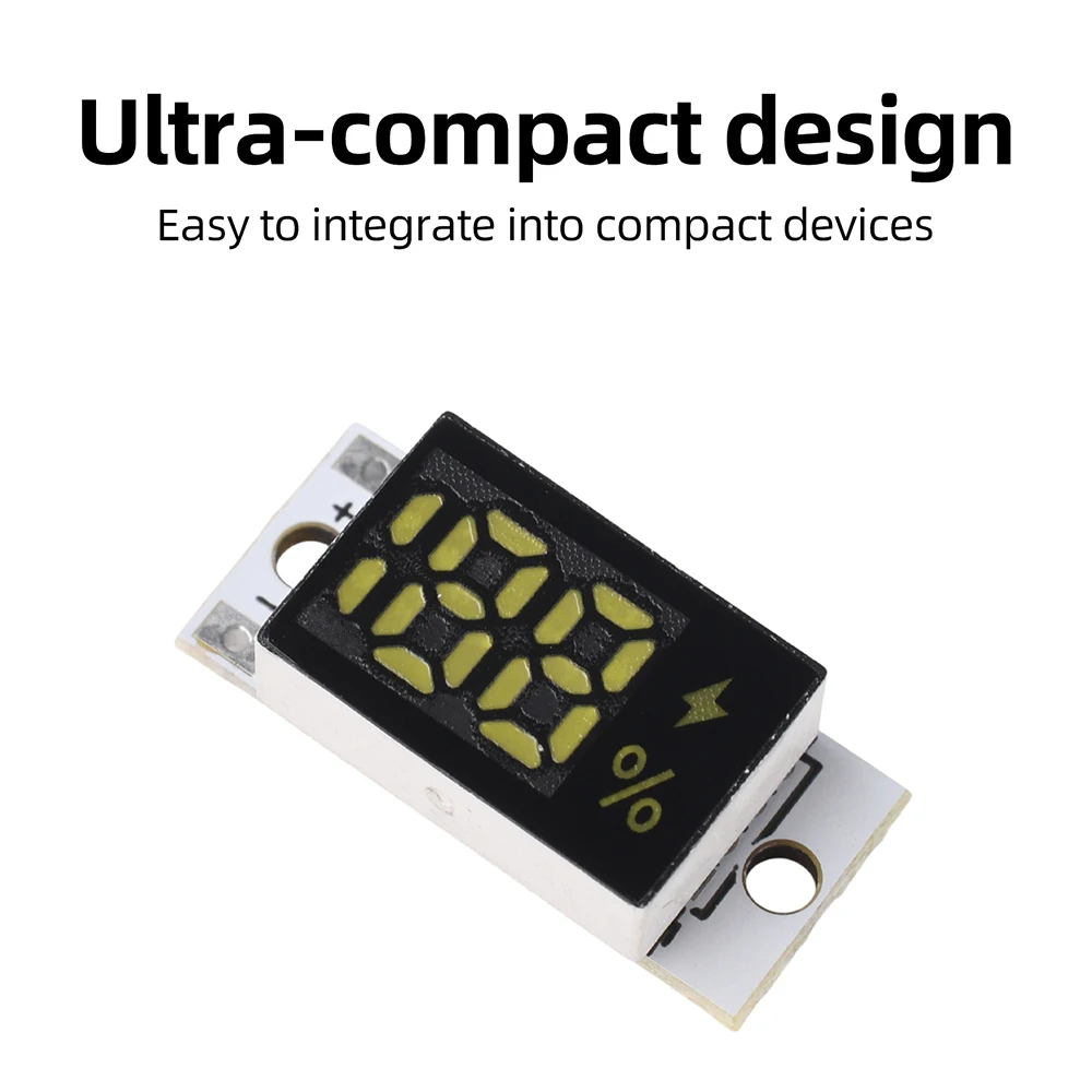 4.2V Lithium Battery Level Indicator Module ±0.25% Accuracy Ultra-Small Low Power Consumption Percentage Display for 18650