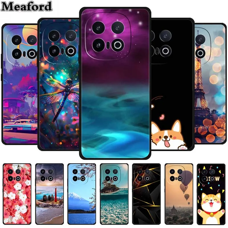 For vivo iQOO 13 5G Case Original Soft Silicone TPU Phone Cases Back Cover For Vivo iQOO13 Scenery Shockproof Protector New etui