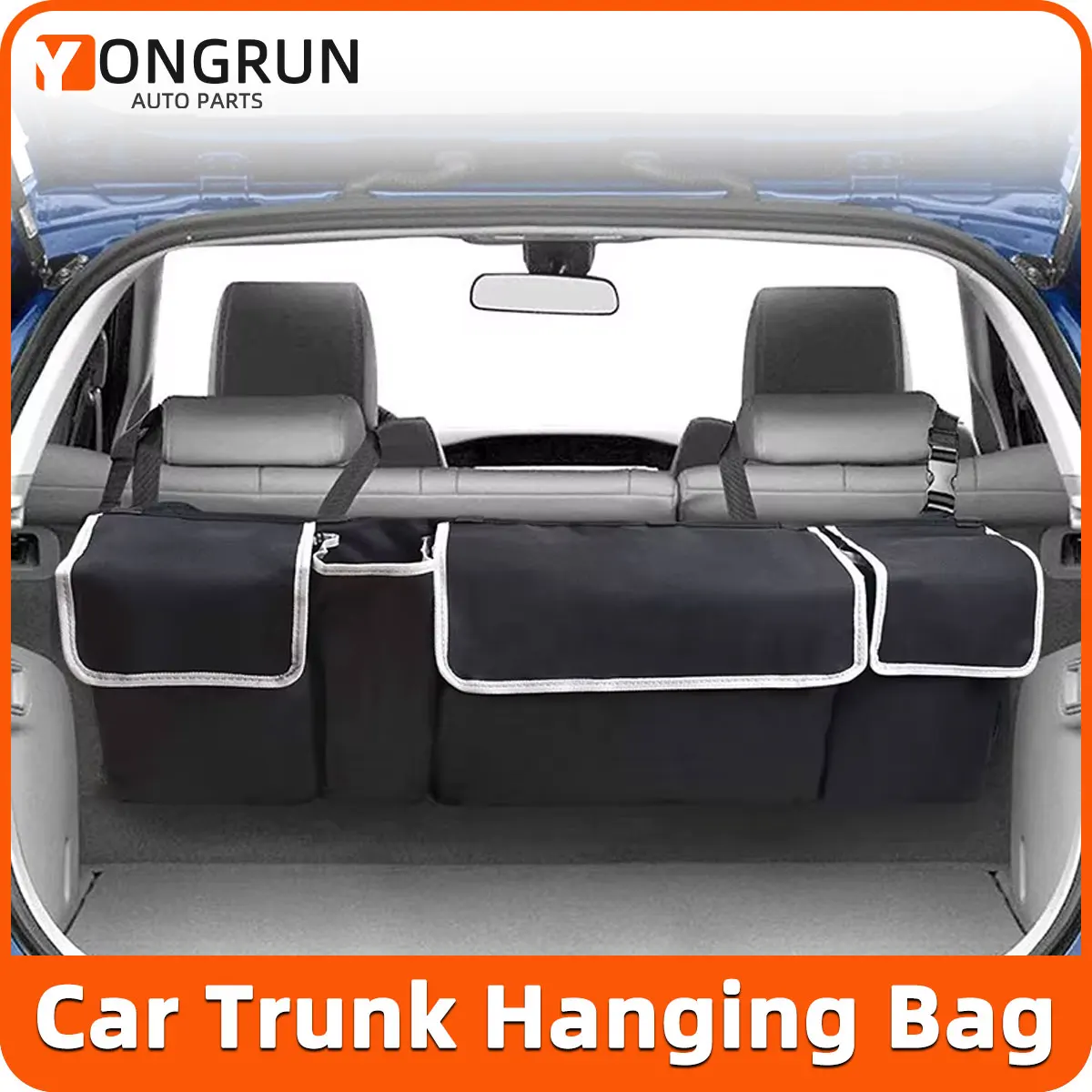 YONGRUN 1pc Falten Suv Stamm Lagerung Tasche Große Kapazität Hinten Sitz Lagerung Tasche Auto Innen Liefert Oxford Tuch Hängen tasche