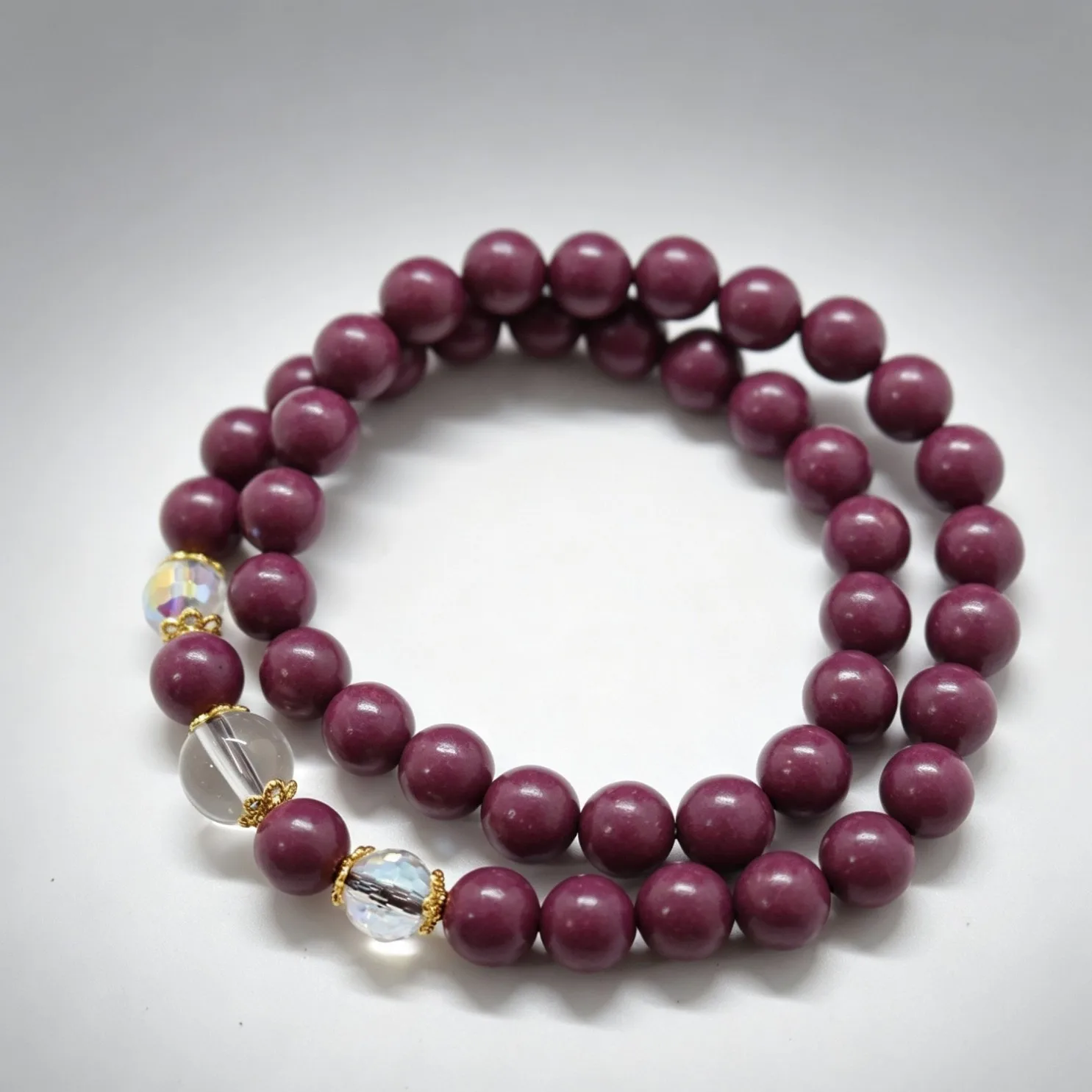 Chinese Style Luoshen Natural Herbal Incense Beaded Double Layer Bracelet Lucky Blessing Wealth Attracting Positive Energy Cryst
