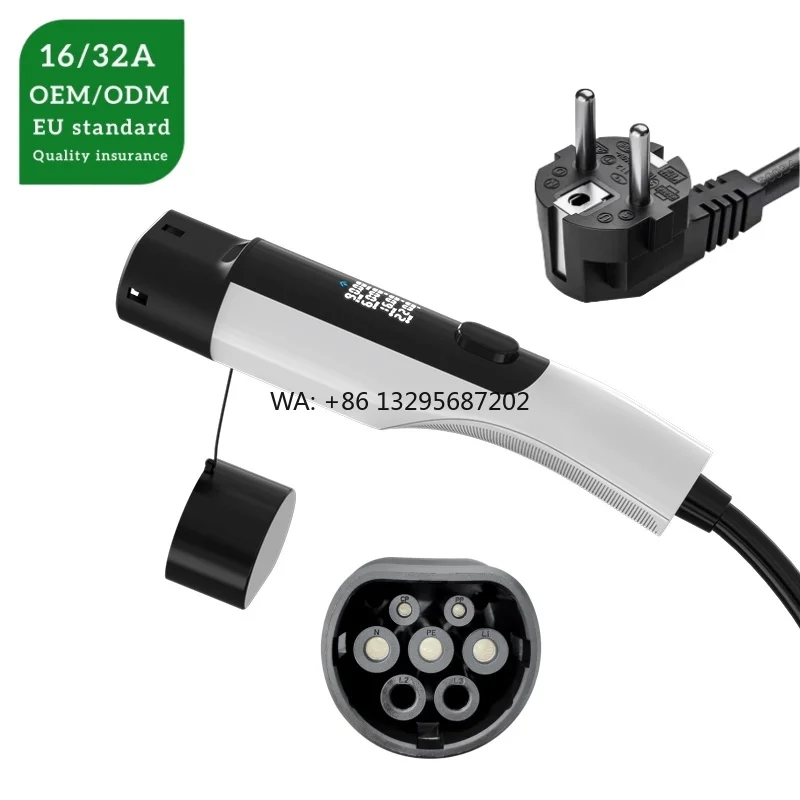 

New Level 2 Single Phase 7KW AC Type 2 32Amp Portable EV Charging Station with IP55 Protection and 5m Cable for Electric Cars