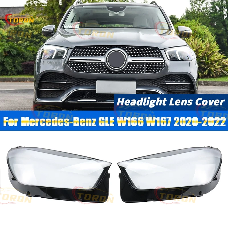 

For Mercedes-Benz GLE W166 W167 2020 2021 2022 Car Headlight Cover cap Headlamp Shade Head Lamp headlight lamp cover accessories