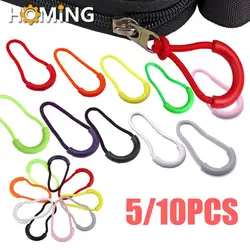 5/10Pcs MIX PVC Zipper Pull Cord Mix Color Zipper Head Pull Puller End Fit Rope Tag Fixer Zip Cord for Garment Bags Accessory