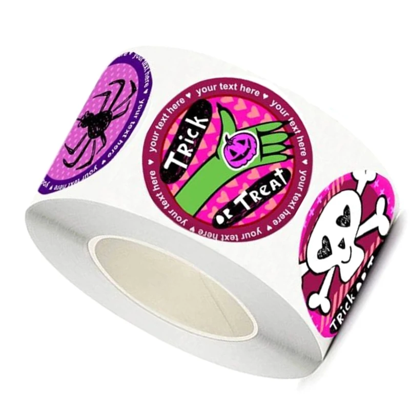 500x/рулон наклейки на хэллоуин