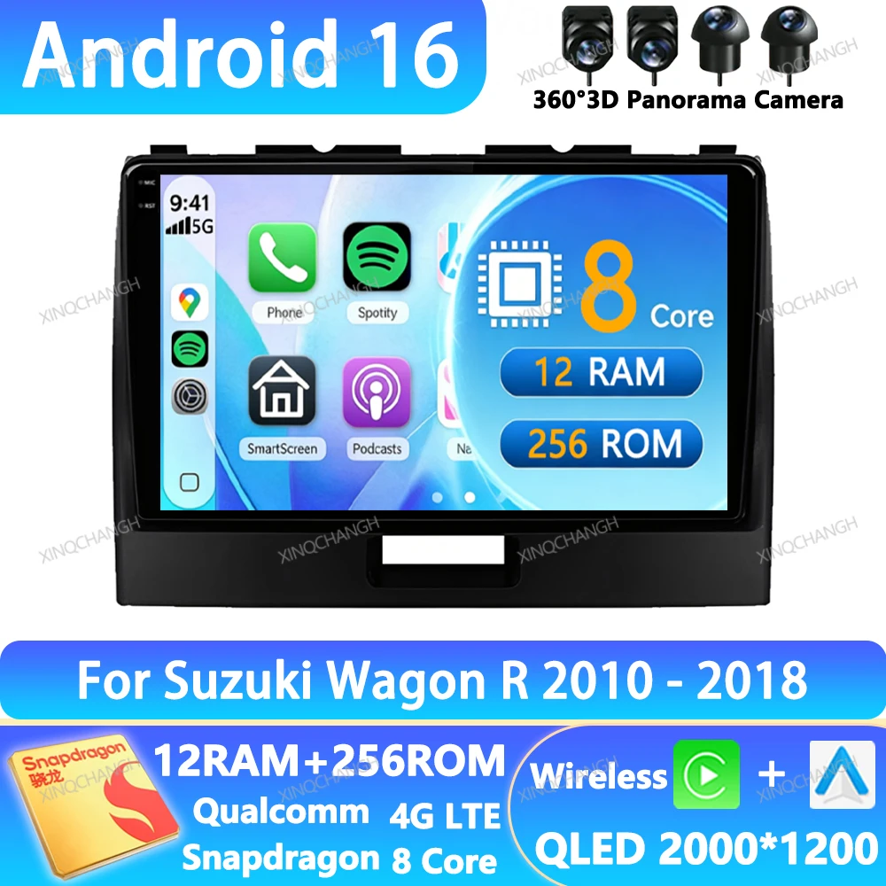 Android 16 Car Radio For Suzuki Wagon R 2010 2011 2012 2013 2014 2015 2016 2017 2018 Navigation GPS BT Multimedia Video Player