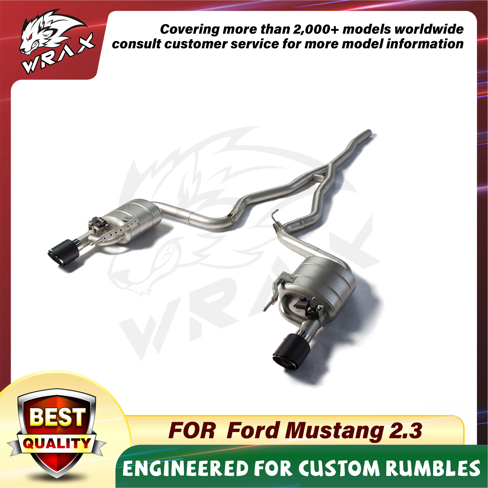 

[WRAX Exhaust Custom product] For Ford Mondeo 2.3 Catback stainless steel exhaust system muffler valve control