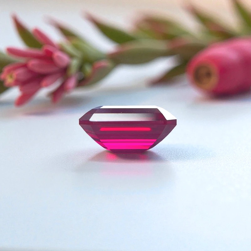 

Lab Grown Ruby Emeralds Cut Loose Gemstone DIY Charms Jewelry Rings Earring Making Selectable AGL Certificate