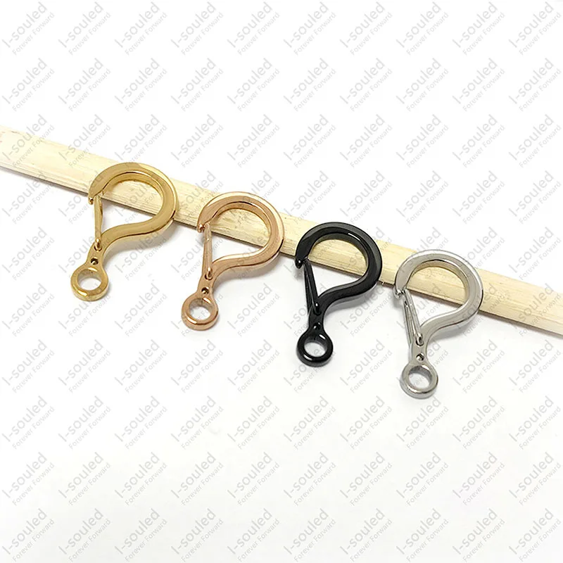 Titanium Alloy Jewelry Clasps Mini Hook Clasp for Necklaces Bracelets Keychains