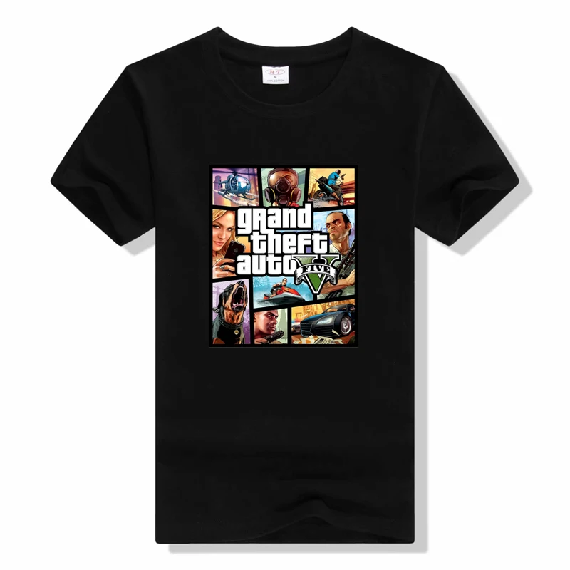 

Футболка Grand Theft Auto Gta Мужская, популярная тенниска с графическим принтом игры Gta 5, модная уличная одежда на лето