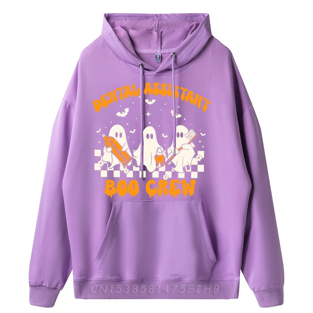 Dental Assistant Halloween s Dental Assistant Boo Crew Pink Graphic Tees SOFT Polyester Fiber Hoodies Men