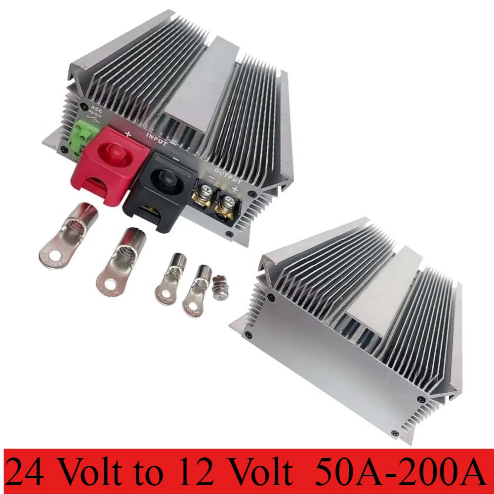 

24 Volt to 12 Volt 50A-200A Step Down Converter Voltage Regulator DC/DC Buck Transformer Power Supply 24V to 12V CE Waterproof