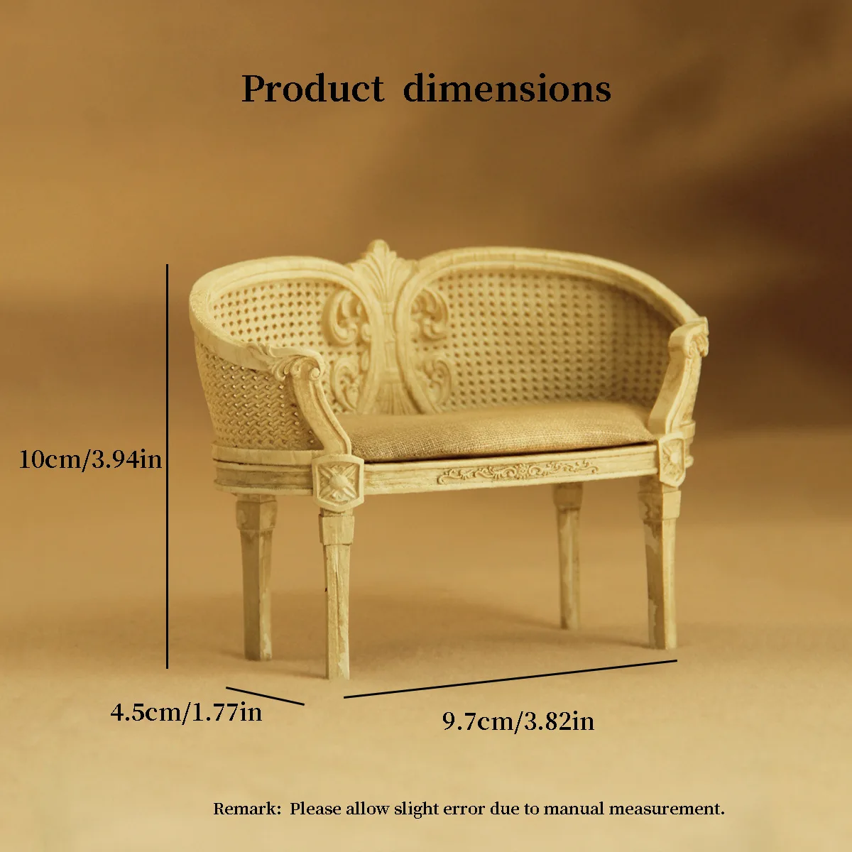 1:12 Blythe Doll Vintage Royal Sofa Miniaturowe meble z żywicy do domku dla lalek BJD Realistyczne akcesoria dla lalek w antycznym stylu francuskim