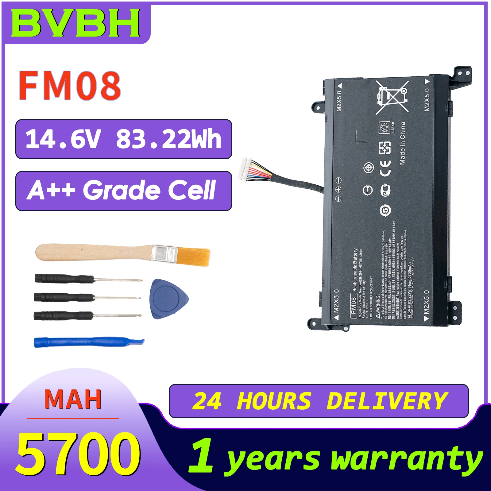 

BVBH FM08 17-an013TX Laptop Battery 17-an014TX For HP TPN-Q195|HSTNN-LB8B OMEN 922976-855|922977-855